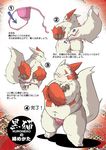  butt chibineco chubby dressing fundoshi fur japanese_text male markings navel nintendo overweight pok&#233;mon pok&eacute;mon red_markings solo text translation_request underwear video_games white_fur zangoose 
