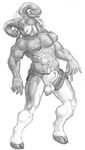  arjuna balls big_balls bighorn_sheep caprine hooves horns loincloth male nude penis playful ram sheath solo underwear undressing 