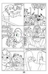  black_and_white brown_eyes bussaca comic football green_eyes invalid_tag male monochrome slippers_comic 