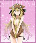  blonde_hair breasts cleavage gastrodon gen_4_pokemon hair_ornament hood hoodie large_breasts long_hair lowleg lowleg_panties makusu panties pokemon pokemon_(creature) pokemon_(game) pokemon_dppt purple_eyes shirona_(pokemon) underwear 