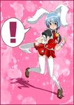  1boy animal_ears ayasaki_hayate bad_id bad_pixiv_id blue_eyes blue_hair bunny_ears crossdressing hana_(dkrnn) hayate_no_gotoku! highres male_focus short_hair solo thighhighs 