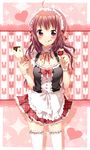  :q ao_ringo blush bunny chocolate heart maid maid_headdress original solo thighhighs tongue tongue_out 