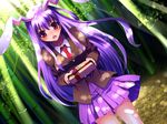  animal_ears bad_id bad_pixiv_id bamboo bamboo_forest blazer blush bunny_ears dutch_angle forest gift holding holding_gift incoming_gift jacket kobanzame long_hair nature necktie purple_hair red_eyes red_neckwear reisen_udongein_inaba skirt solo touhou valentine very_long_hair 