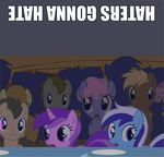  animated dress equine female fluttershy_(mlp) flying friendship_is_magic haters_gonna_hate modeling my_little_pony pegasus upside_down 