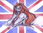 2009 breasts british canine flag glasses herm intersex mayra_boyle nude pinup red-head side_boob smile solo transgender tsunami tsunami_(character) werewolf white wolf 