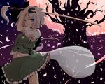  blue_eyes gray_hair konpaku_youmu myon ribbons short_hair touhou 