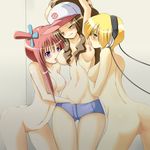  3girls arms_up artist_request ass big_breasts blonde_hair blush breast_licking breasts brown_hair double_nipple_licking erect_nipples fingering fuuro_(pokemon) group_sex gym_leader hand_in_pants headphones kamitsure_(pokemon) large_breasts licking long_hair lowres multiple_girls nipple_licking nipples nude pokemon pokemon_(game) pokemon_bw rape red_hair sex short_hair source_request threesome topless touko_(pokemon) white_(pokemon) yuri 
