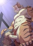  canine dandoo dog feline fundoshi gay male oral penis sweat tiger underwear 