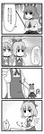  4koma cirno comic daiyousei fakkuma greyscale highres monochrome multiple_girls nazrin touhou translation_request 