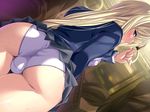 1girl ass bangs big_ass blazer blunt_bangs blush bra bulge cameltoe chikan cowboy_shot fat_mons female from_behind frown game_cg hips huge_ass huge_assâ bra jinguuji_yuuri lace lace-trimmed_bra lace-trimmed_panties lingerie long_hair looking_at_viewer looking_back love_bulge m&amp;m open_clothes open_shirt panties pantyshot pantyshot_(standing) pleated_skirt pov_ass profile saishuu_chikan_densha saishuu_chikan_densha_3 school_uniform shiny shiny_skin shirt shy skirt skirt_lift small_breasts solo solo_focus standing sweat thick_thighs thigh_gap thighs train train_interior trefoil underwear upskirt very_long_hair white_bra white_panties wide_hips window 