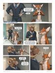  2019 anthro bovid canid canine caprine clothed clothing comic cum cum_on_shirt duo fox fully_clothed horn inside jayden_coultier_(zaush) male mammal mostly_nude shirt towel url zaush 