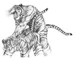 barbed_cock black black_and_white blotch feline feline_penis gay male monochrome sketch striped tail tiger white 