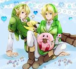  ? bad_id bad_pixiv_id blonde_hair blue_eyes candy cookie dual_persona earrings eating food gen_1_pokemon hat jewelry kirby kirby_(series) link male_focus multiple_boys pikachu pointy_ears pokemon pokemon_(creature) super_smash_bros. suzuno_(kazahanasu) the_legend_of_zelda the_legend_of_zelda:_ocarina_of_time the_legend_of_zelda:_twilight_princess 