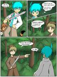  flora_(twokinds) forest human russian_text tom_fischbach trace_(character) tree twokinds 