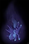  blue crescent_moon crying darkness equine eyes_closed falling female feral friendship_is_magic hair horn horns horse mammal moon my_little_pony pegacorn pony princess_luna_(mlp) pterosaurpony sad solo tears winged_unicorn wings 