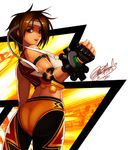  bandana bare_midriff breasts brown brown_eyes brown_hair dfo dungeon_&amp;_fighter dungeon_and_fighter dungeon_fighter_online eyes fighter fighter_(dungeon_and_fighter) fingerless_gloves gloves grappler grappler_(dungeon_&amp;_fighter) large_breasts lowres short_hair wrestler 