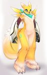  bandanna blush canine digimon female fox mammal renamon solo tsampikos 