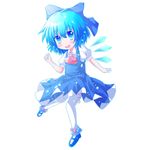  absurdres blue_eyes cirno full_body highres solo thighhighs touhou transparent_background yuya_(minus-k) 