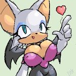  &hearts; bat big_breasts blue_eyes breasts elbow_gloves female hair mobian rouge_the_bat short_hair solo sonic_(series) standing t03nemesis tight_clothing white white_hair wings 