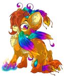  darkuangel numa orange phoenix rainbow wings 