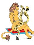  basket_position cheetah chest_tuft couple feline female lion male mastery_position moan piercing sex straight summer_jackson 