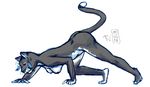  all_fours cougar feline female nude piercing pommegranite sketch solo tlvdatsi 