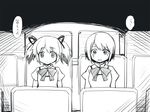  comic greyscale kaname_madoka kusano_houki mahou_shoujo_madoka_magica miki_sayaka mitakihara_school_uniform monochrome multiple_girls school_uniform sitting spoilers tears translated 