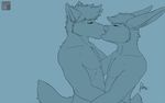  canine dog gay hushhusky kissing lagomorph making_out male rabbit 
