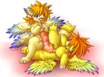  blush censored cum dragon female feral feral_on_feral flammie flucra male scalie secret_of_mana sex straight tongue vaginal 