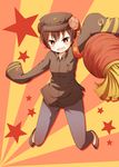  axis_powers_hetalia bad_id bad_pixiv_id brown_eyes brown_hair china_(hetalia) double_bun flower genderswap genderswap_(mtf) hair_flower hair_ornament kiryamu lantern long_sleeves smile solo star 