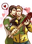  bara blonde_hair blood capcom chuck_greene dead_rising dead_rising_2 heart male male_focus yaoi 