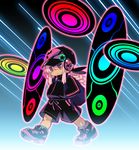  abstract bad_id bad_pixiv_id baseball_cap colorful copyright_request hat shoes shorts sneakers solo zankuro 