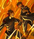  bad_id bad_pixiv_id battle black_keys duel emiya_kiritsugu fate/zero fate_(series) hali highres kotomine_kirei male_focus multiple_boys sword weapon 