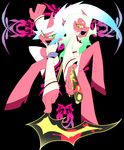  demon_girl double_gold_lacytanga double_gold_spandex gun horns kneesocks_(character) kneesocks_(psg) nabeshiki_(ingenmame) panty_&amp;_stocking_with_garterbelt red_skin scanty scanty_(psg) scythe smile weapon 