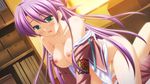 amakusa_tobari breasts canvas_4 censored game_cg nipples open_shirt purple_hair saginomiya_tsumugi seifuku sex 