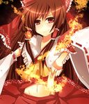  bad_id bad_pixiv_id brown_hair detached_sleeves hair_tubes hakurei_reimu kusada_souta red_eyes solo touhou 