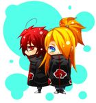  2boys blonde_hair deidara emienza-05 lowres multiple_boys naruto naruto_shippuuden red_hair sasori 