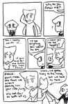  bittersweet_candy_bowl black_and_white bow cat comic dialog disaster_dominoes disasterdominoes english_text feline female lucy lucy_(bcb) male mammal mike mike_(bcb) monochrome plain_background scarf sketch taeshi_(artist) text white_background 