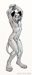  armpits bdsm bondage bound canine dalmatian dog male mammal nude owen owen_(character) plain_background rope sexytime solo stretching white_background 