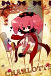  chair character_name charlotte_(madoka_magica) doll doughnut food mahou_shoujo_madoka_magica nanaoraika personification pink_hair ribbon sitting solo sparkle twintails witch's_labyrinth 