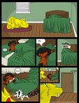  canine comic crocdragon89 english_text gay male mammal sleeping text 