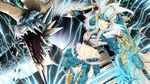  armor bad_id bad_pixiv_id blue_eyes electricity fang fur highres horns lightning midriff monster monster_hunter monster_hunter_portable_3rd open_mouth poaro ponytail sword weapon white_hair yellow_eyes zinogre zinogre_(armor) 
