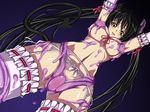  artist_request black_hair blush bra breasts censored corruption garter_belt horns large_breasts lingerie monster_girl nipples panties pussy slime tail transformation twintails underwear yukito 