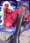  breasts cameltoe censored demon_girl feet footjob highres horns large_breasts legs long_legs nipples otochichi panty_&amp;_stocking_with_garterbelt panty_and_stocking_with_garterbelt penis red_skin scanty scanty_(psg) smile thighs translation_request 