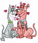  &hearts; astro feral gay male plain_background scooby scooby-doo scooby-doo_(series) the_jetsons unknown_artist white_background 