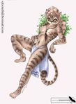  aileen_pettigrew cat feline female solo topless tribal 