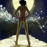  black_hair highres male_focus moon naruto night nyanpe outdoors sky solo uchiha_sasuke 