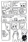  bittersweet_candy_bowl bow cat comic disaster_dominoes feline flower grave graveyard lucy lucy_(bcb) male mammal mike mike_(bcb) monochrome scarf sketch taeshi_(artist) 