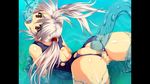  1girl all_the_way_through anal censored female game_cg goo gray_hair grey_hair oral pussy red_eyes sex silver_hair slime swimsuit tamiya_akito tentacle torn_clothes twintails water wet zanjibaru 
