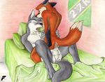 anal balls canine eyes_closed fluke fox gay male open_mouth orgasm penis tail 